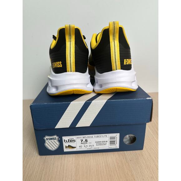 K-Swiss Melrose Tubes Lite Black Sneaker - Size 7.5M - New - Picture 5 of 9